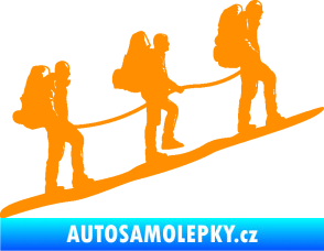 Samolepka Horolezci pravá oranžová