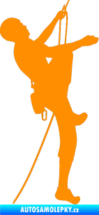 Samolepka Horolezec 001 pravá oranžová
