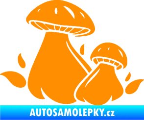 Samolepka Houby 002 levá oranžová