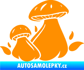 Samolepka Houby 002 pravá oranžová