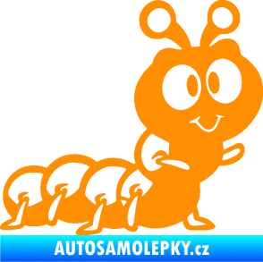 Samolepka Housenka 002 pravá oranžová