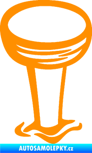 Samolepka Hřebík 001 levá zatlučený oranžová