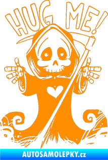 Samolepka Hug Me death smrtka oranžová