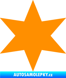 Samolepka Hvězda 002 oranžová