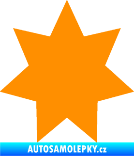 Samolepka Hvězda 003 oranžová