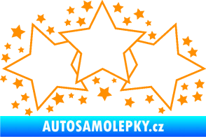 Samolepka Hvězdy a hvězdičky dekor oranžová