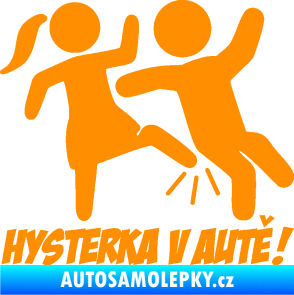 Samolepka Hysterka v autě pravá oranžová