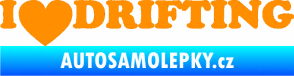 Samolepka I love drifting oranžová