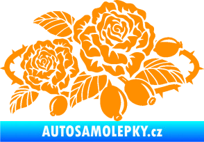 Samolepka Interiér 004 pravá růže šípková oranžová