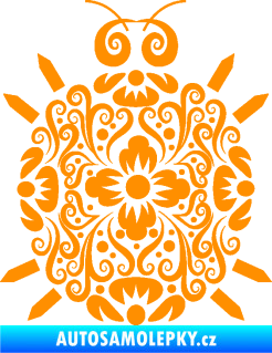 Samolepka Interiér 016 brouček květiny oranžová