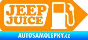 Samolepka Jeep juice symbol tankování oranžová