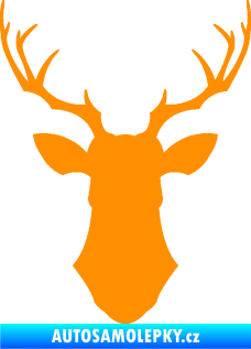 Samolepka Jelen trofej 001 oranžová