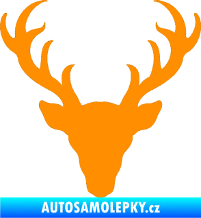 Samolepka Jelen trofej 003 oranžová