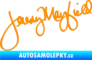Samolepka Podpis Jeremy Mayfield  oranžová
