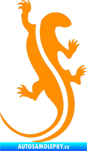 Samolepka Ještěrka 001 pravá oranžová