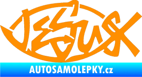 Samolepka Jesus rybička 001 křesťanský symbol oranžová