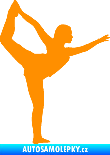 Samolepka Jóga 001 pravá  oranžová