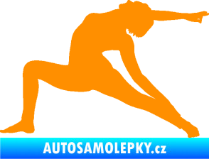Samolepka Jóga 005 levá oranžová
