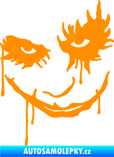 Samolepka Joker 003 levá tvář oranžová