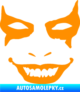 Samolepka Joker 004 tvář pravá oranžová