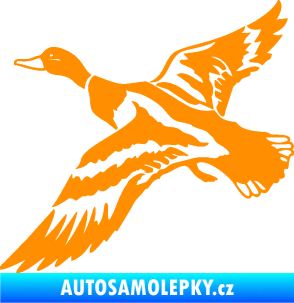 Samolepka Kachna divoká 001 levá kačer oranžová