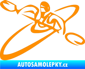 Samolepka Kajakář 001 levá oranžová