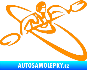 Samolepka Kajakář 001 pravá oranžová