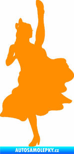 Samolepka Kankán 001 pravá tanečnice oranžová