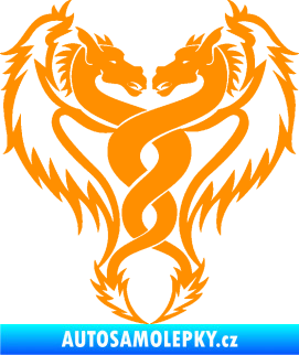 Samolepka Kapota 039 dvojitý drak oranžová