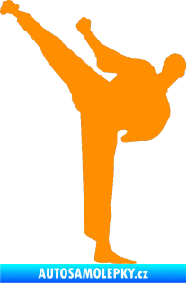 Samolepka Karate 001 levá oranžová