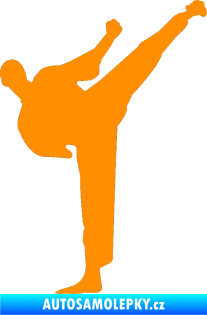 Samolepka Karate 001 pravá oranžová