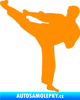 Samolepka Karate 008 levá oranžová