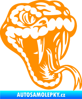 Samolepka Kobra 006 pravá hlava oranžová