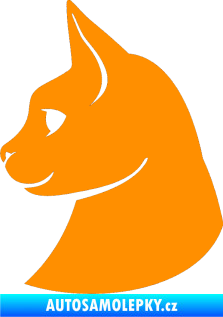 Samolepka Kočka 006 levá oranžová