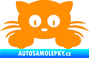 Samolepka Kočka 007 levá oranžová