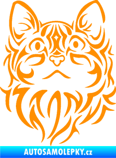 Samolepka Kočka 017 oranžová