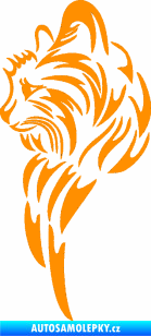 Samolepka Kočka 019 levá oranžová