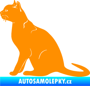 Samolepka Kočka 021 levá oranžová