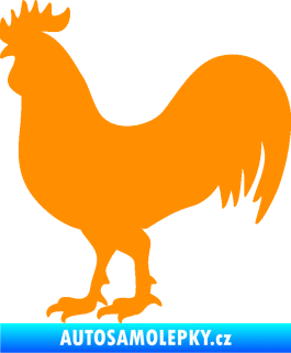 Samolepka Kohout 002 levá oranžová