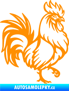 Samolepka Kohout 005 pravá oranžová