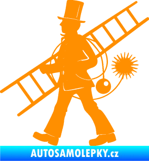 Samolepka Kominík 001 levá oranžová