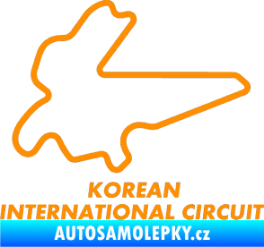 Samolepka Okruh Korean International Circuit oranžová