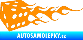 Samolepka Kostky 002 levá oranžová