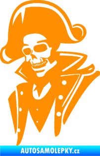 Samolepka Kostra pirát levá oranžová