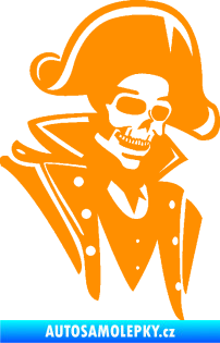 Samolepka Kostra pirát pravá oranžová