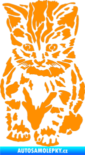 Samolepka Koťátko 002 levá oranžová