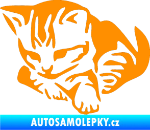 Samolepka Koťátko 003 levá oranžová
