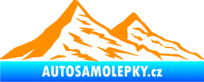 Samolepka Krajina hory 009 pravá oranžová