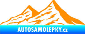 Samolepka Krajina hory 009 levá oranžová