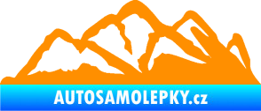 Samolepka Krajina hory 013 pravá oranžová